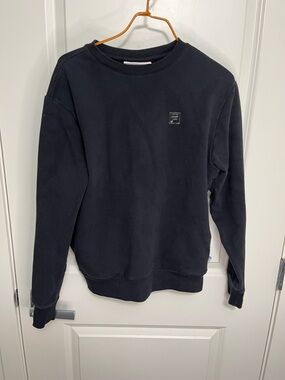 Fila Men's Black Crewneck Sweatshirt with Logo in size S
